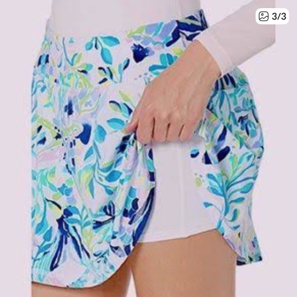 Lilly Pulitzer Luxletic Aila UPF 50+ Shell Beach print tennis skirt sz small - Picture 3 of 7